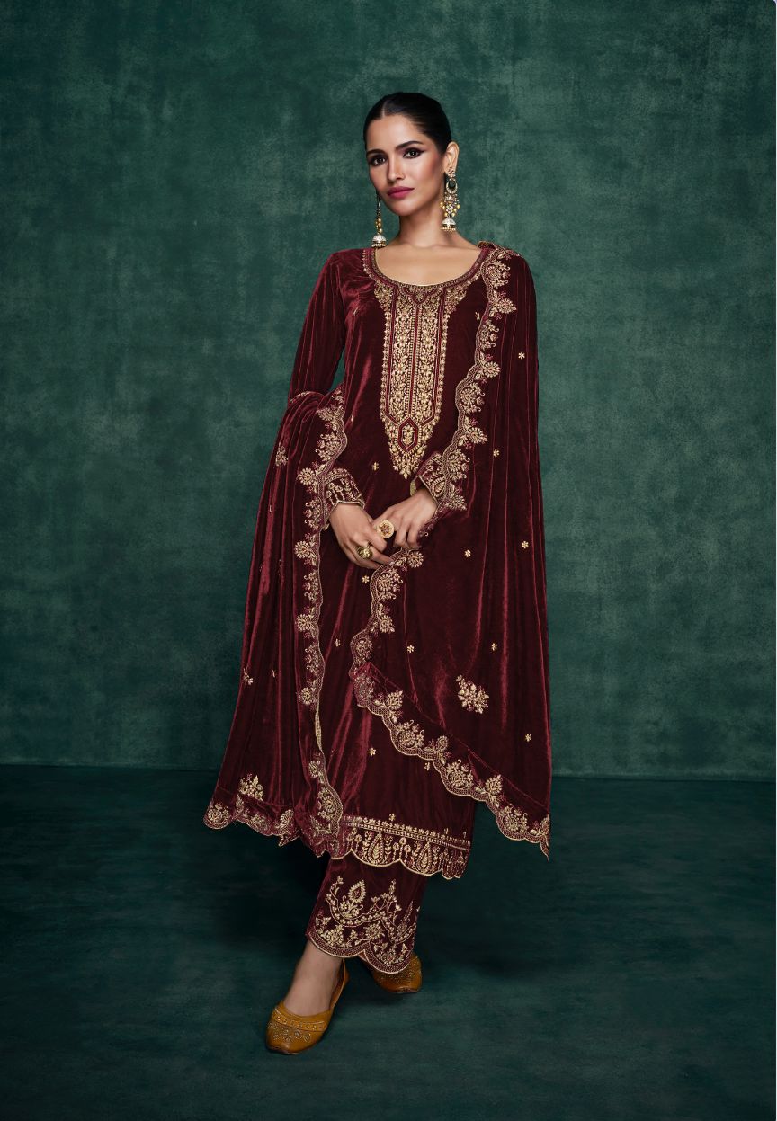 Humsafar By Mumtaz Art Velvet Designer Salwar Suits Catalog
 